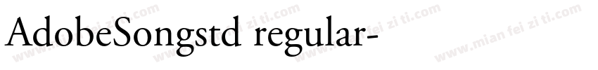 AdobeSongstd regular字体转换